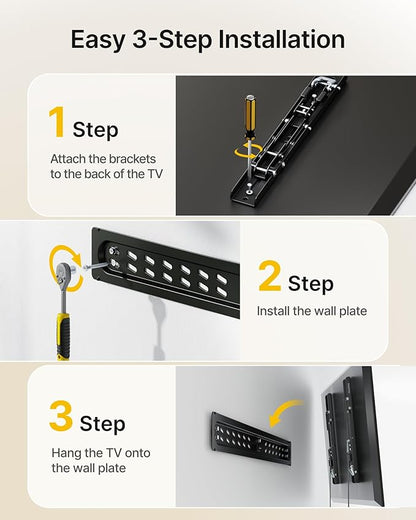 monTEK Ultra Slim Tilting TV Wall Mount Bracket - Image 5