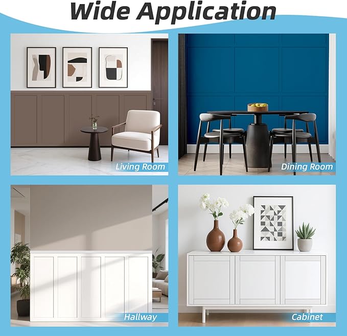 Art3d Premade Board and Batten Paintable Wainscoting Kit, MDF Accent Wall Panel - Image 9