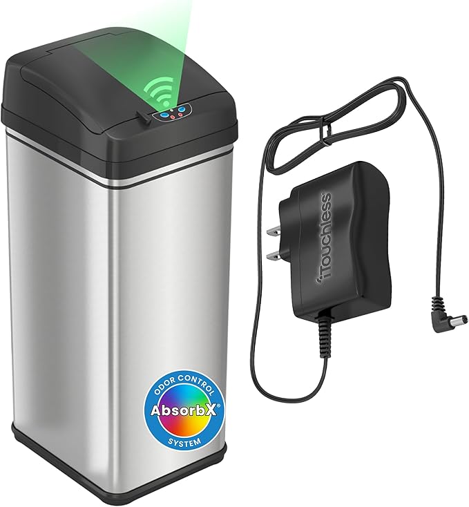 iTouchless 50 Liter / 13 Gallon Kitchen Trash Can by iTouchless