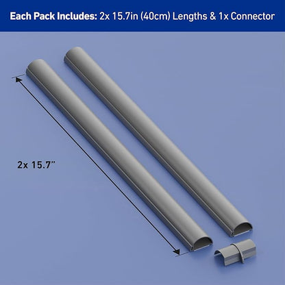 D-Line 31.4in TV Cord Hider, Patented Half Round Cable Cover, Hide Wall Mount - Image 4