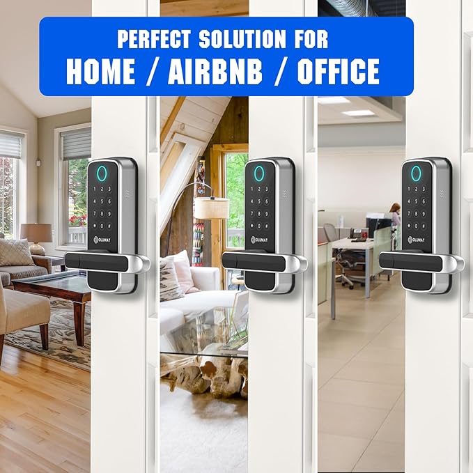 Smart Lock with WiFi Gateway, Keyless Entry Lock with Handle - Image 3
