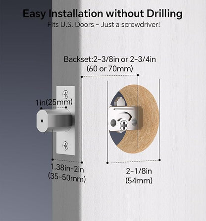 Ulecoce Fingerprint Keypad Deadbolt - Image 5