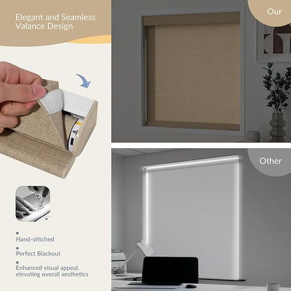 Boolegon Motorized Light Filtering Roller Blinds - Image 6