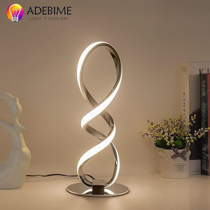 LED Spiral Bedside Table Lamp, Stepless Dimmable 12W 3000K Warm White, Modern - Image 6