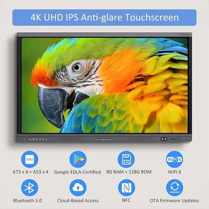 Shiarffe X5 Smart Board 55 Inch 4K Interactive Whiteboard Google EDLA-Certified - Image 6