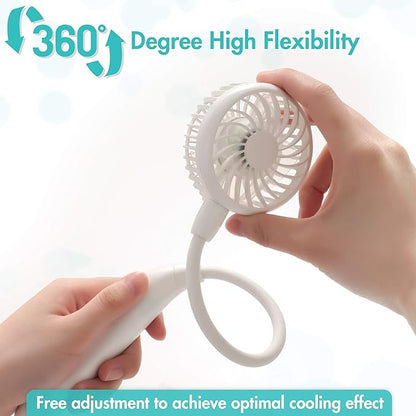 Portable Neck Fan, 2600mAh Battery Operated Ultra Quiet Hands Free USB Fan - Image 5