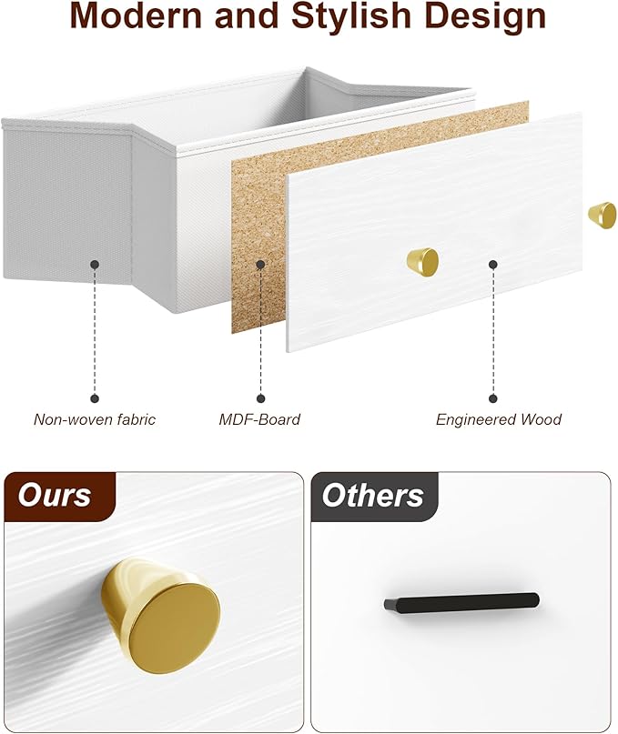 Nicehill White Dresser for Bedroom - Image 5