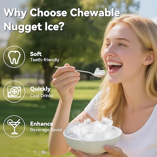 Nugget Ice Maker Machine Countertop, Ice/Water/Ice & Water Optional, 95LBS/24H - Image 4