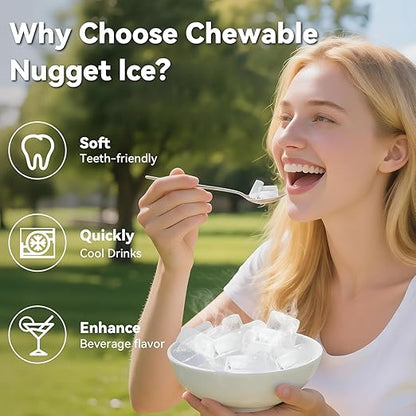 Nugget Ice Maker Machine Countertop, Ice/Water/Ice & Water Optional, 95LBS/24H - Image 4