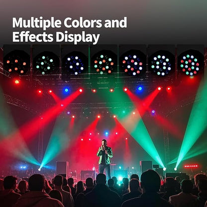 SmarketBuy Stage Lights with Sound Activated & DMX Control, 8 Pack 18x3 W LED - Image 8
