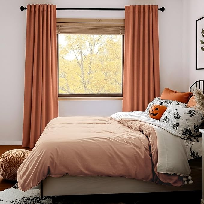 100% Blackout Shield Linen Blackout Curtains - Image 6