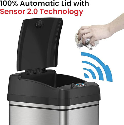 iTouchless 50 Liter / 13 Gallon Sensor 2.0 Dog-Proof Kitchen Trash Can - Image 4