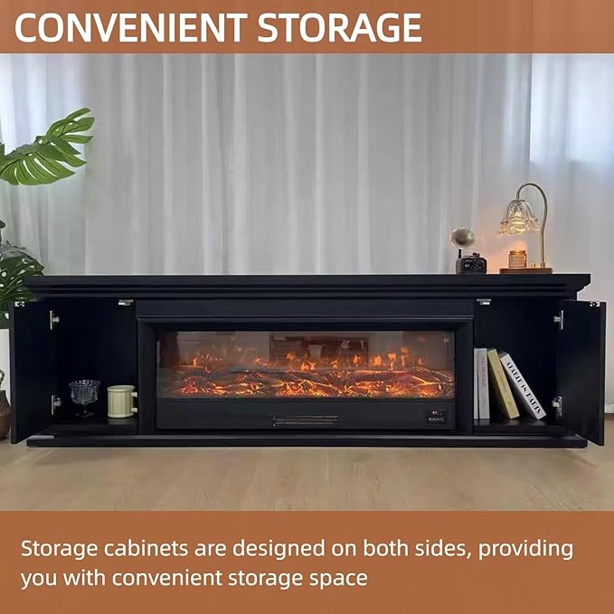 Freestanding Electric Fireplace Heater - Image 4
