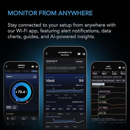 AC Infinity Outlet AI+, Environment Controller, Smart WiFi Power Strip - Image 4