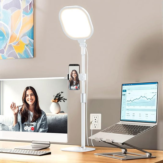 White 1Pack Video Conference Lighting by LitONES