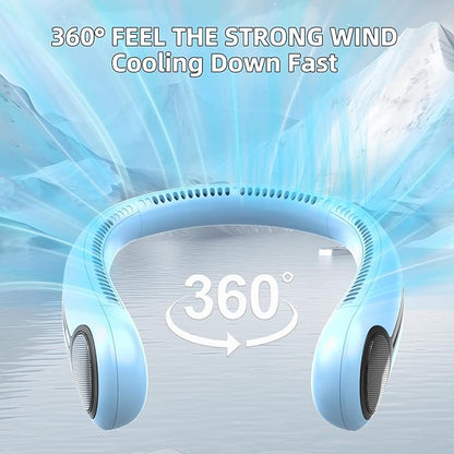 Kinhowly Portable Neck Fan, Hands Free Personal Wearable Bladeless Fan - Image 2