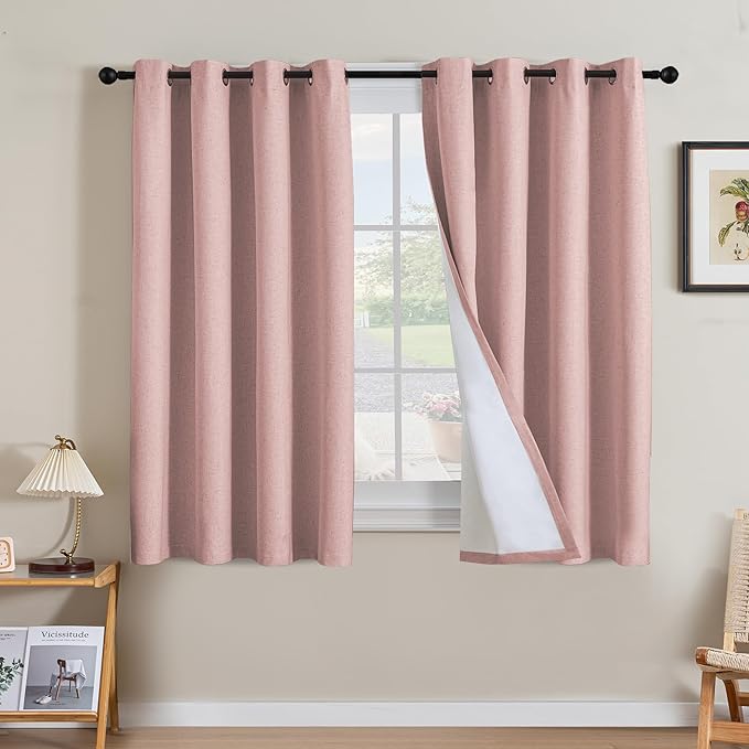 H.VERSAILTEX Linen Curtains 100% Blackout Curtains by HVERSAILTEX