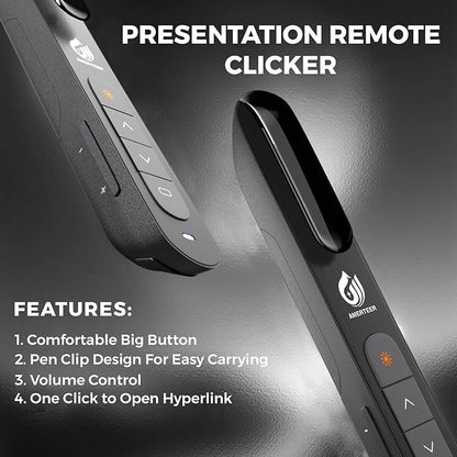AMERTEER Wireless Presenter, Support Hyperlink RF 2.4GHz Powerpoint PPT Clicker - Image 6