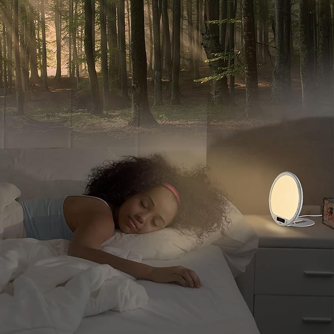 JUXLamp Light Therapy Alarm Clock Wake up Light 10000 lux Sunrise lamp Bright - Image 3