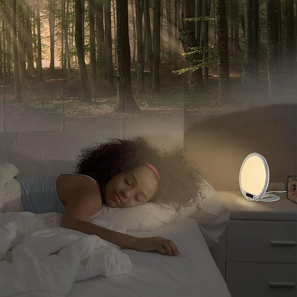JUXLamp Light Therapy Alarm Clock Wake up Light 10000 lux Sunrise lamp Bright - Image 3
