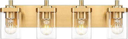 METWET Bathroom Light Fixtures, 4-Light Modern Wall Sconces by Metwet