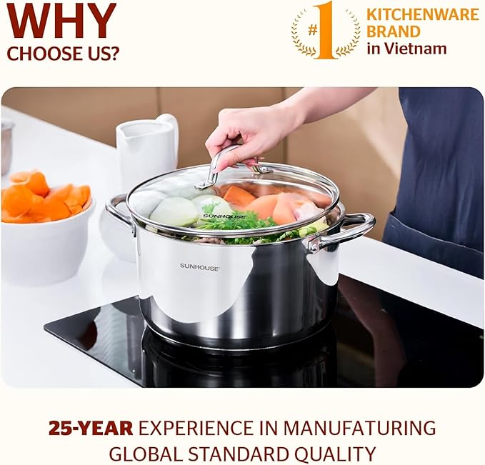 SUNHOUSE Stainless Steel Stock Pot - Image 8