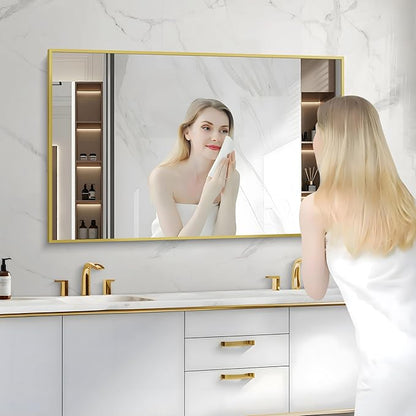 Gold Bathroom Mirror for Wall, 30x48 Inch Rectangle Mirrors - Image 7