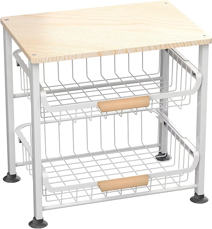 3-Layer Kitchen Fruit Storage Basket Snack Rack, countertop Storage Rack by NiuYichee