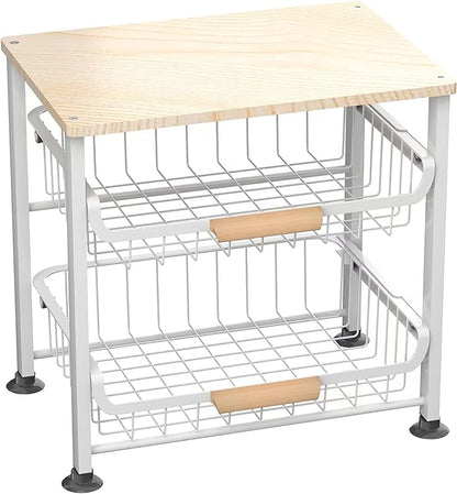 3-Layer Kitchen Fruit Storage Basket Snack Rack, countertop Storage Rack by NiuYichee