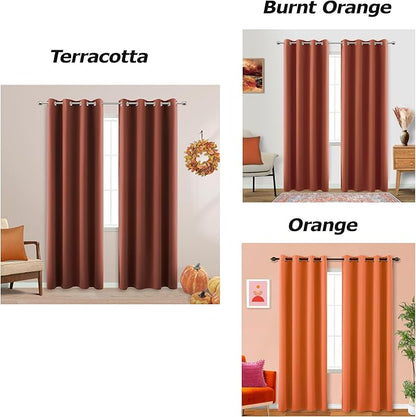 KOUFALL 108 Inch Long Blackout Curtains Thermal Insulated Light Blocking Extra - Image 2