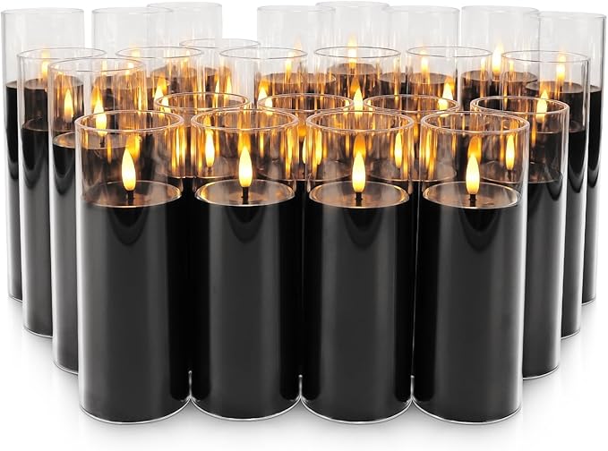 24-Pack Black Flameless LED Candles - Image 2
