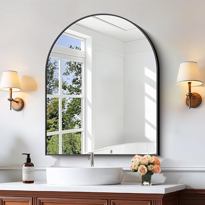CIRCUMI Arched Wall Mirror, Metal Frame, Large Size - Image 2
