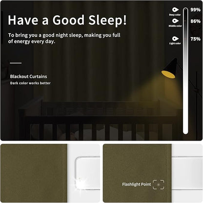 Easy-Going Blackout Curtains for Bedroom, Solid Thermal Insulated Grommet and - Image 2