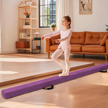 Giantex 7FT/8FT/9FT Balance Beam, Folding Gymnastics Beam w/Carry Handles - Image 6