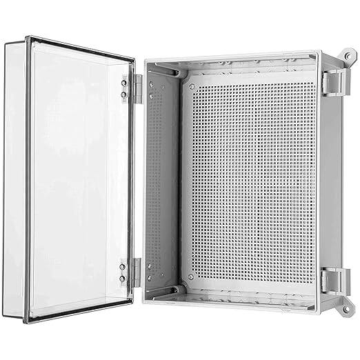 Co. ABS 11.81" x 15.7" x 6.7" Waterproof IP67 Hinged Electronics Box - Image 3