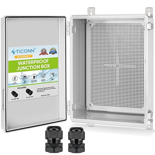 TICONN Waterproof Electrical Junction Box IP67 ABS Plastic Enclosure by TICONN