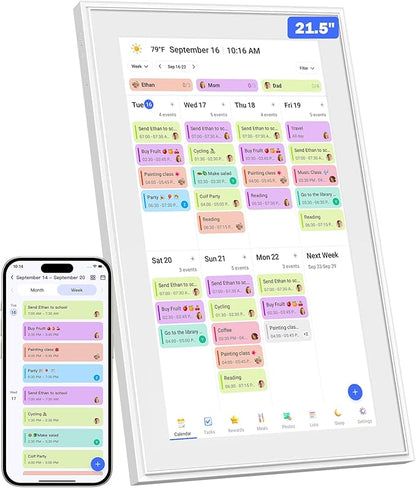 Canupdog Digital Calendar, 21.5 Inch Electronic Calendar Chore Chart & Wall by CanupdogDigitalPhotoFrame