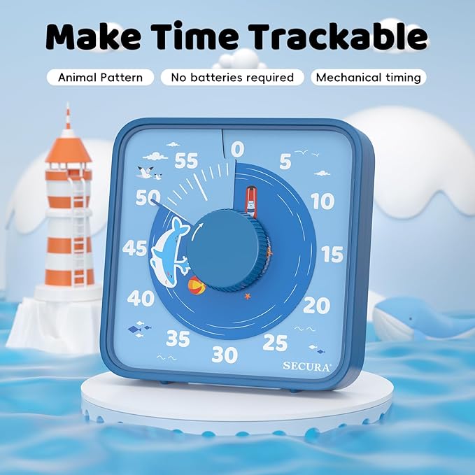 Secura 7.5-Inch Animal Pattern Visual Timer - Image 2