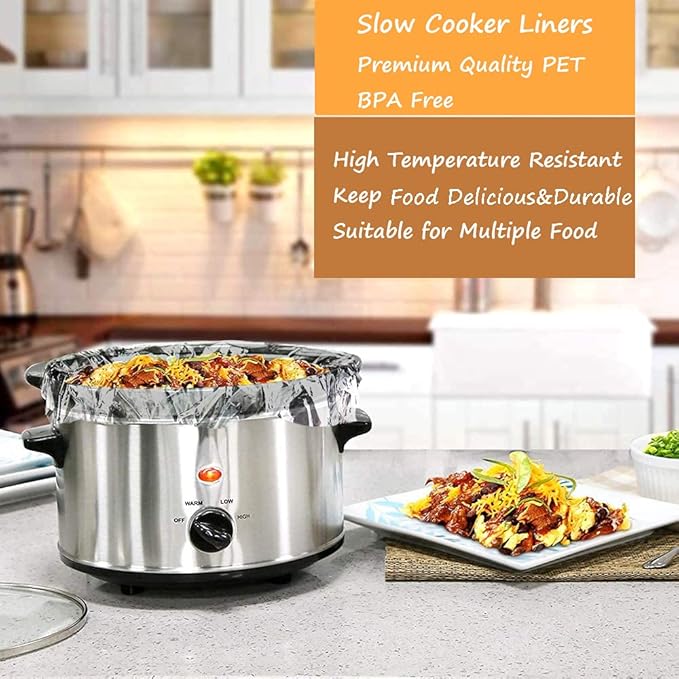 20 Counts Slow Cooker Liners and Cooking Bags, Extra Large Size Fits 6-10QT Pot - Image 2