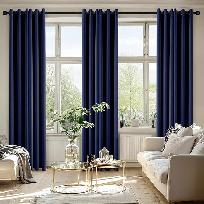 MIULEE Navy Blue Blackout Curtains - Image 6