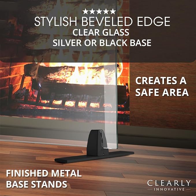 Premium Tempered Glass Fireplace Screen - Image 5