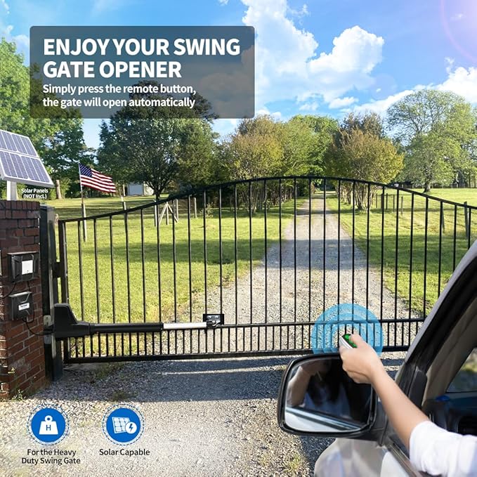 TOPENS AT12131 Single Swing Gate Opener Heavy Duty Automatic Gate Motor - Image 2