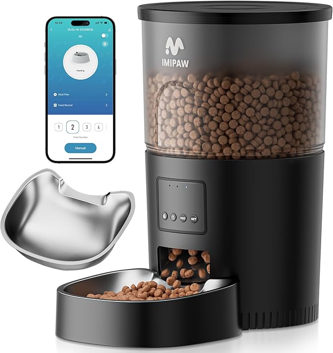 IMIPAW Automatic Cat Feeder, 5G WiFi Food Dispenser by IMIPAW