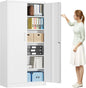 MIIIKO 72" White Metal 5-Shelf Cabinet by MIIIKOOfficeFurniture
