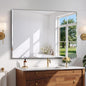 CILIBER Beveled Mirror, 36x48 Inch Large Frameless Bathroom Mirrors by CILIBER