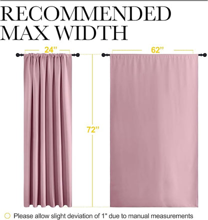 NICETOWN 2 Panels Blackout Curtains, Rod Pocket Window Curtains Room Darkning - Image 6