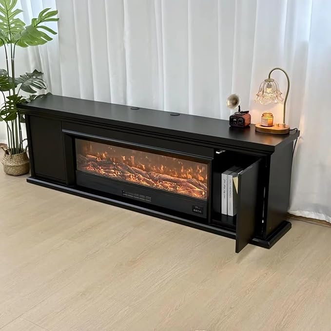 Freestanding Electric Fireplace Heater by Aihm-Lon