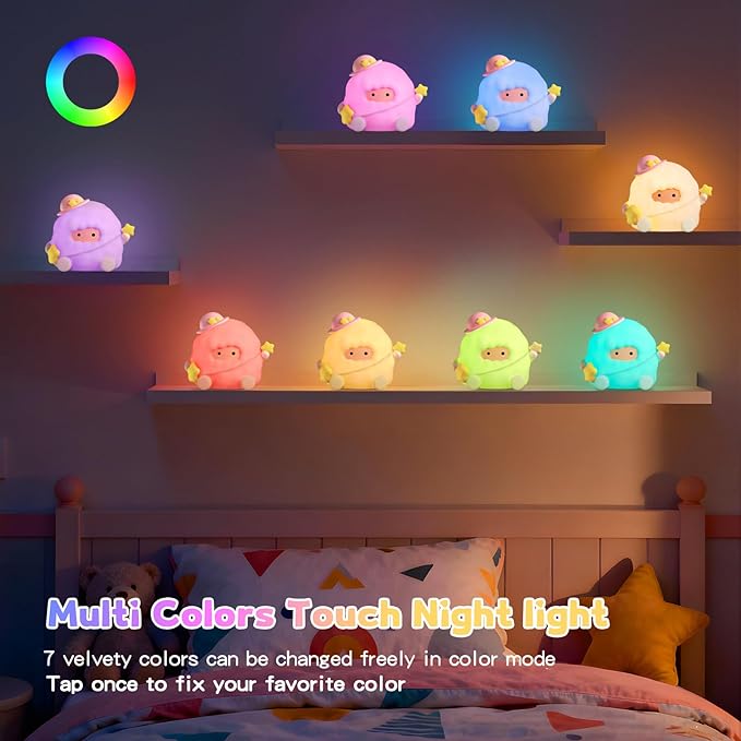 Baby Night Light, Touch Control Rechargeable Nursery Lamp - Image 2