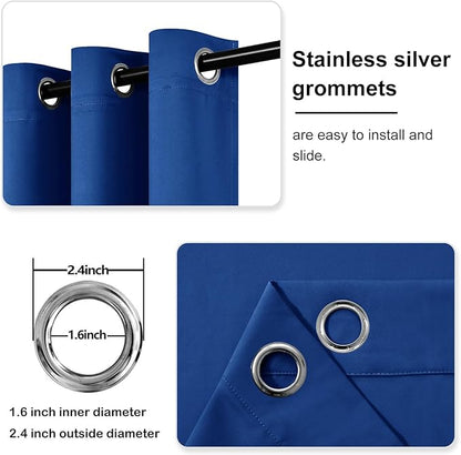 DWCN Blackout Curtains for Bedroom, Thermal Room Darkening Curtain Drapes for - Image 4