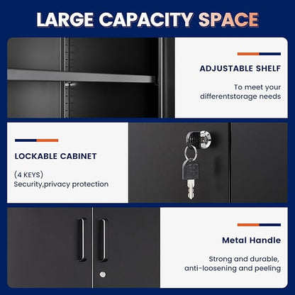 Yizosh Metal Storage Locking Cabinet - Image 7